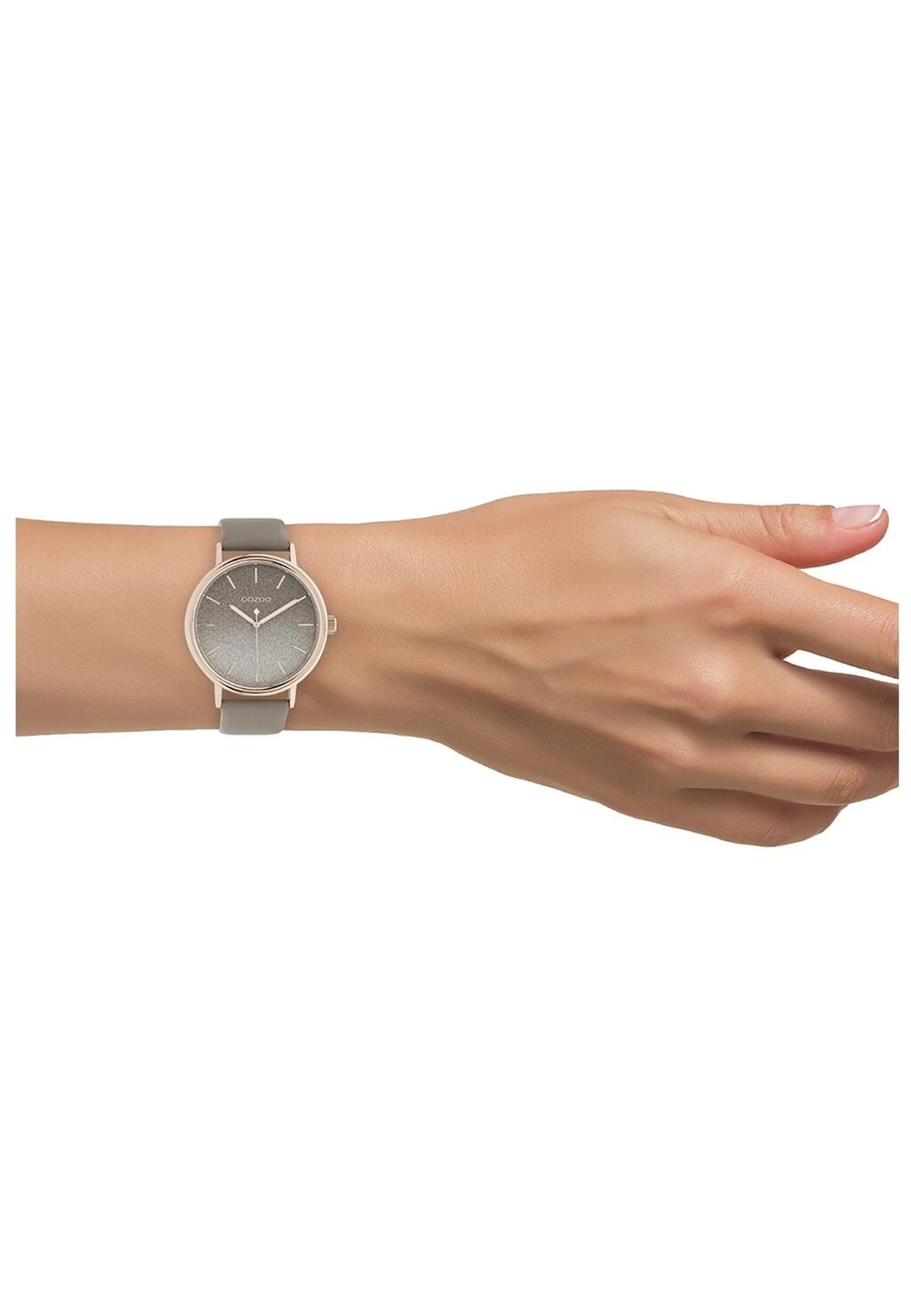 

Часы TIMEPIECES COLLECTION GLITTER GRADIENT Oozoo, цвет taupe/rosegold