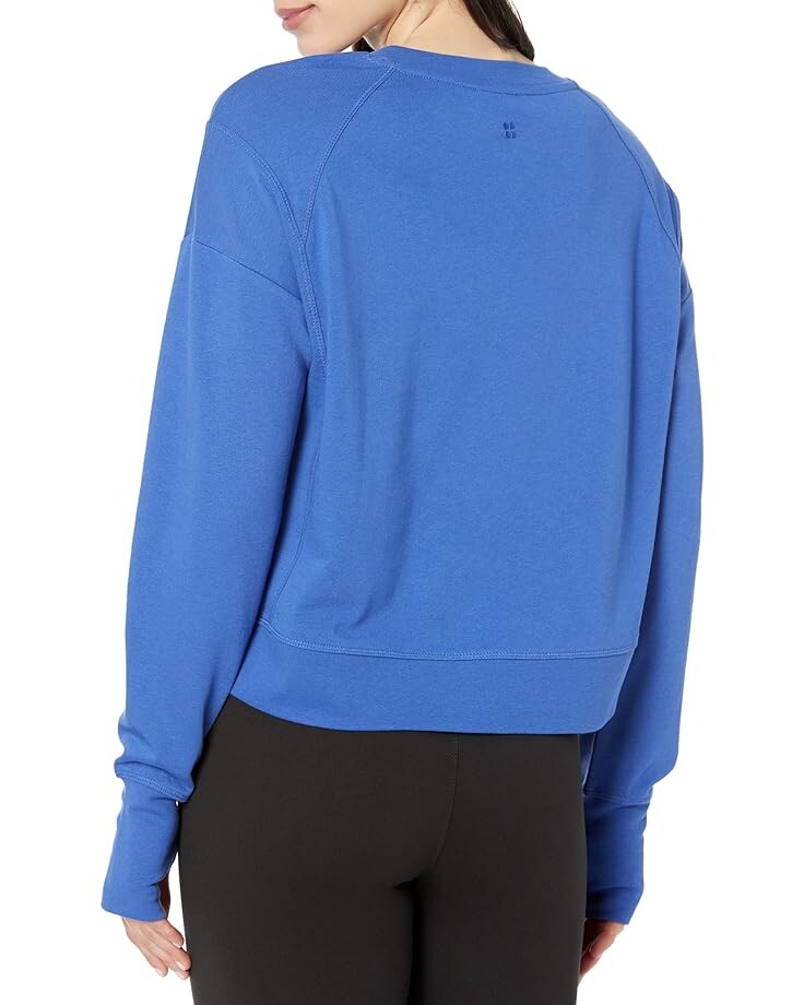 

Толстовка Sweaty Betty After Class Crop Sweatshirt, цвет Hour Blue