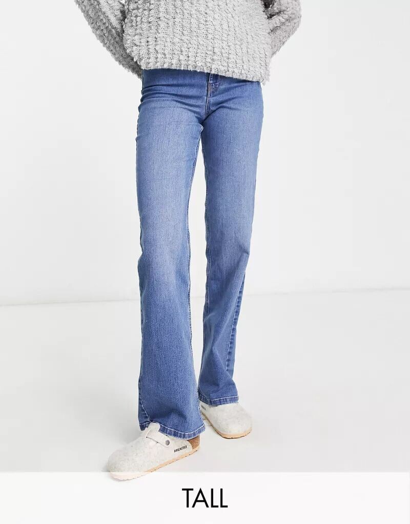 

Голубые широкие джинсы с завышенной талией Pieces Tall Peggy