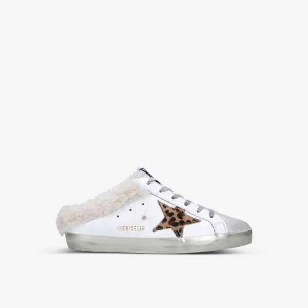 

Кроссовки Superstar Sabot 81811 из кожи и овчины Golden Goose, белый