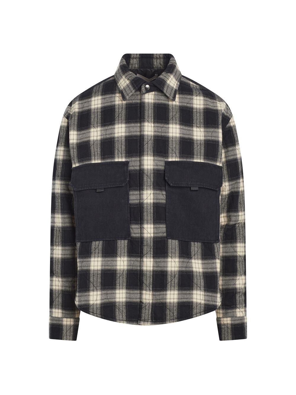 

Утепленная куртка в клетку Hudson Jeans, черный