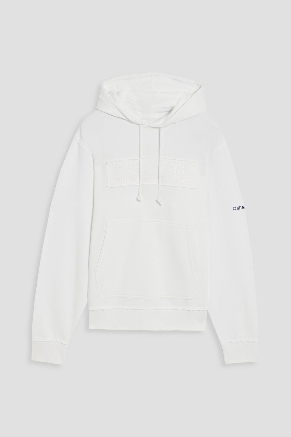 

Толстовка из французской махровой ткани с вышитым принтом HELMUT LANG, белый