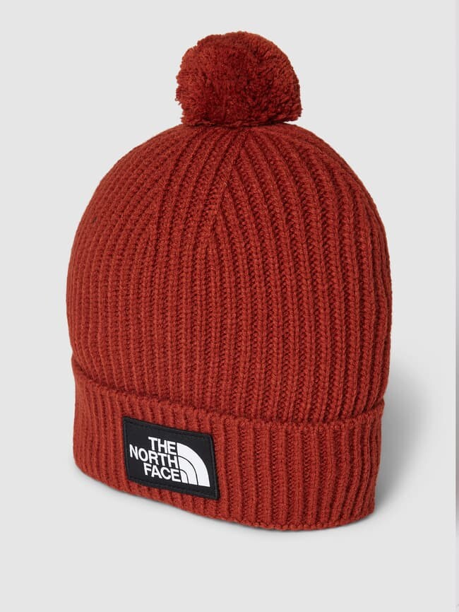 

Вязаная шапка-бини The North Face, терракотовый
