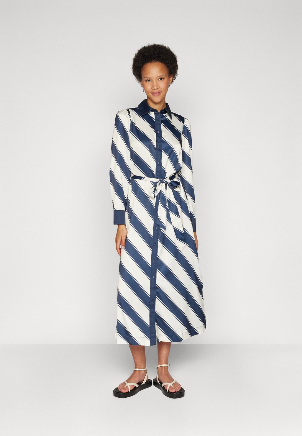 Платье-блузка YASCARMINA LONG SHIRT DRESS, цвет navy stripes/star white stripe джинсы bootcut onlhope wide stripe only цвет white stripes blue stripes