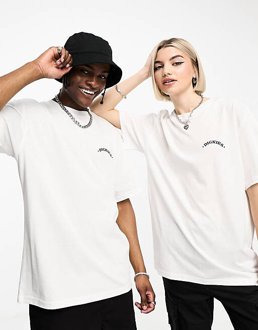 

Белая футболка унисекс с принтом на спине Dickies Oak, эксклюзивно для Asos, Белый