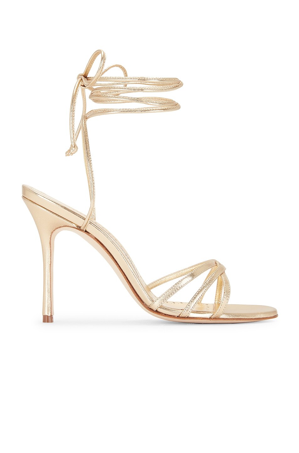 

Туфли Manolo Blahnik Leather Leva 105, золотой, Желтый