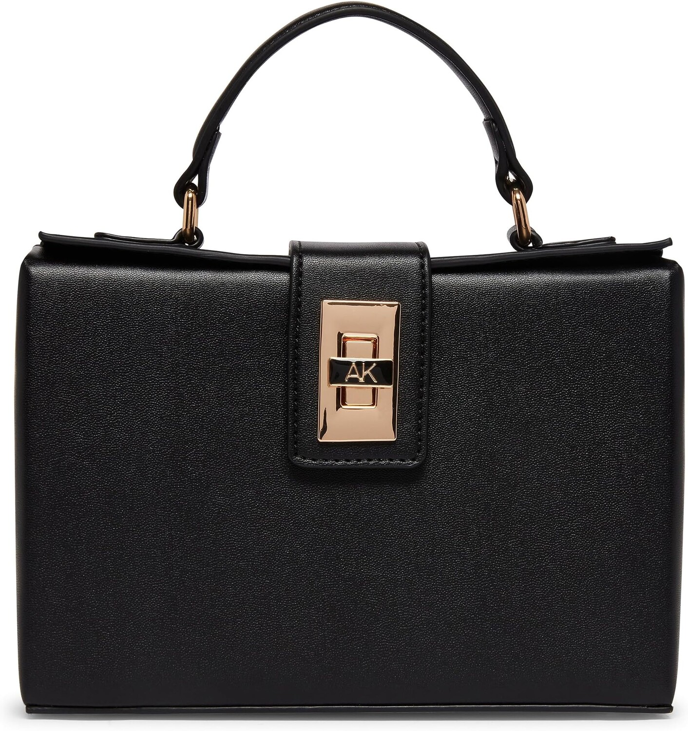 

Сумка Anne Klein Convertible Box Bag with Enamel Turnlock, цвет Black/Black