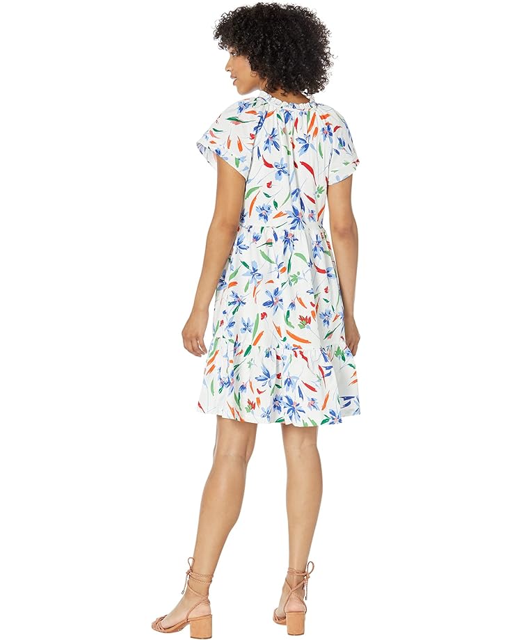 Платье Maggy London Mini Dress with Flutter Sleeve, цвет White/French Blue