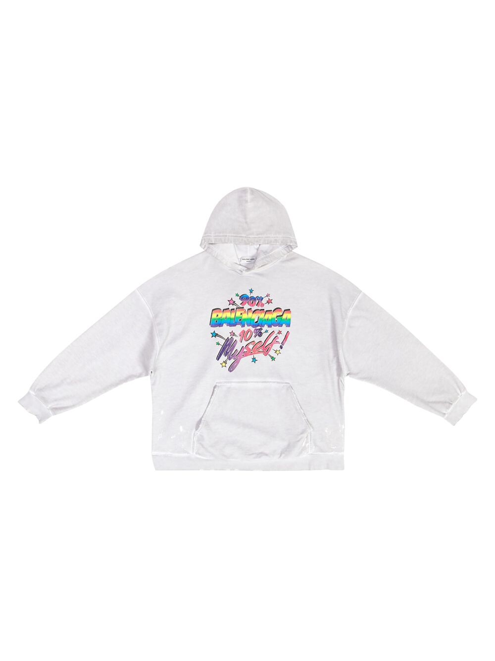 

Широкая толстовка с капюшоном 90/10 Balenciaga, белый