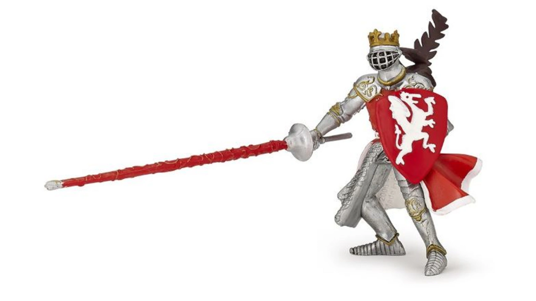papo коллекционная фигурка серия рыцари король ричард красный 39338 Король драконов, красный Papo