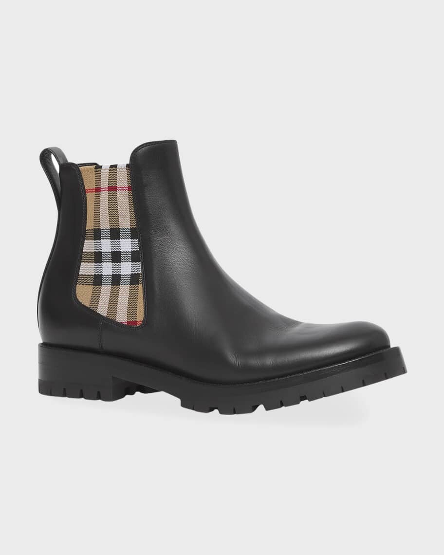 

Кожаные ботильоны челси в винтажную клетку Allostock Burberry