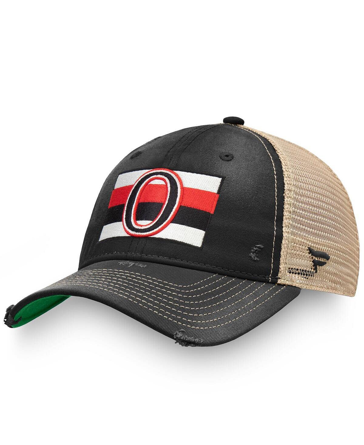 

Мужская фирменная черно-кремовая кепка Ottawa Senators True Classic Trucker Snapback Fanatics