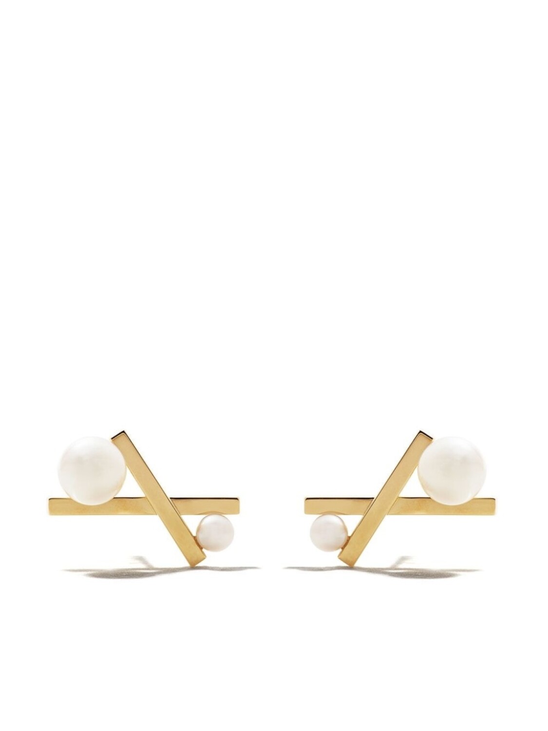 

Серьги-гвоздики Balance Cross из желтого золота с жемчугом TASAKI, золотой