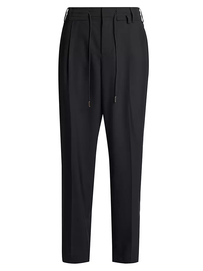 

Костюмные брюки из смесовой шерсти Sacai, черный