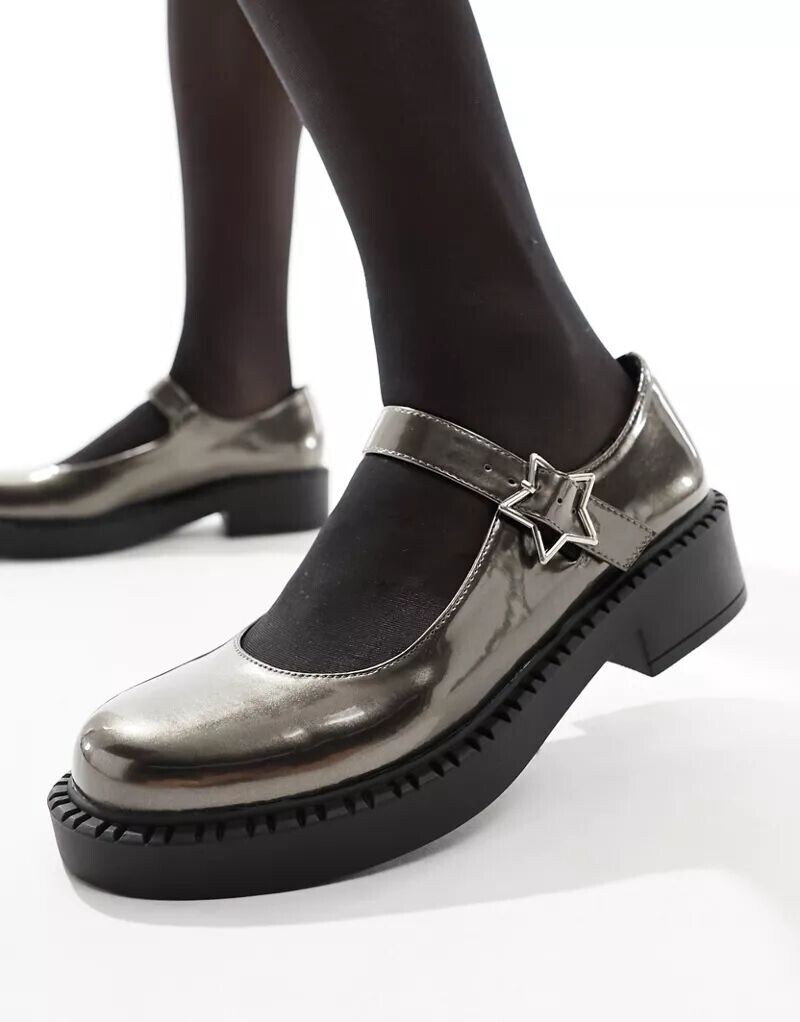 

Туфли Мэри Джейн Koi Astral Prime Tale серебристого цвета Koi Footwear