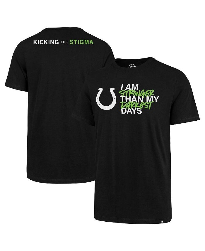 

Черная мужская футболка Indianapolis Colts Kicking the Stigma '47 Brand, черный