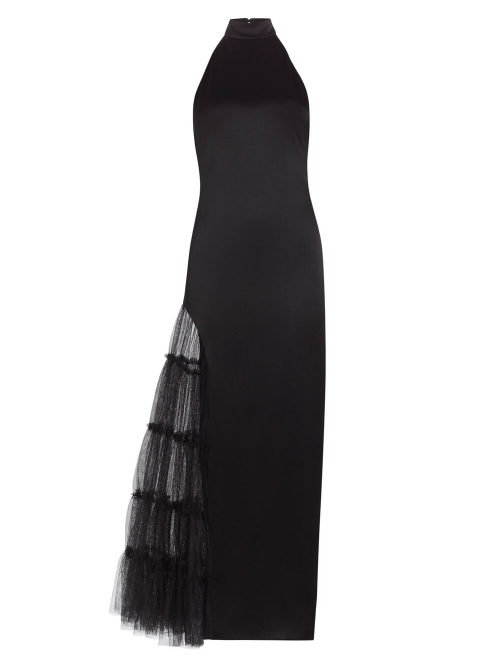 

Атласное платье Ryn со вставками из тюля Alice + Olivia, черный