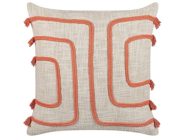 

Декоративная подушка Beliani PLEIONE, 45x45x45 см цвет beige/creme/orange