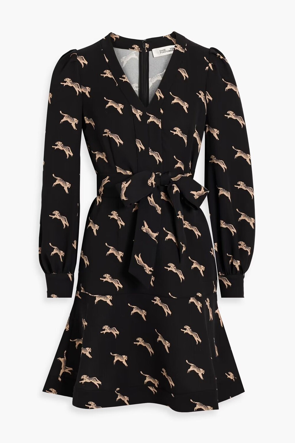 

Платье мини из кади с принтом Santiago Diane Von Furstenberg, черный