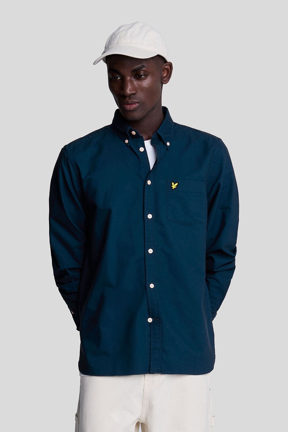 

Рубашка Оксфорд из 100% хлопка Lyle & Scott, бирюзовый