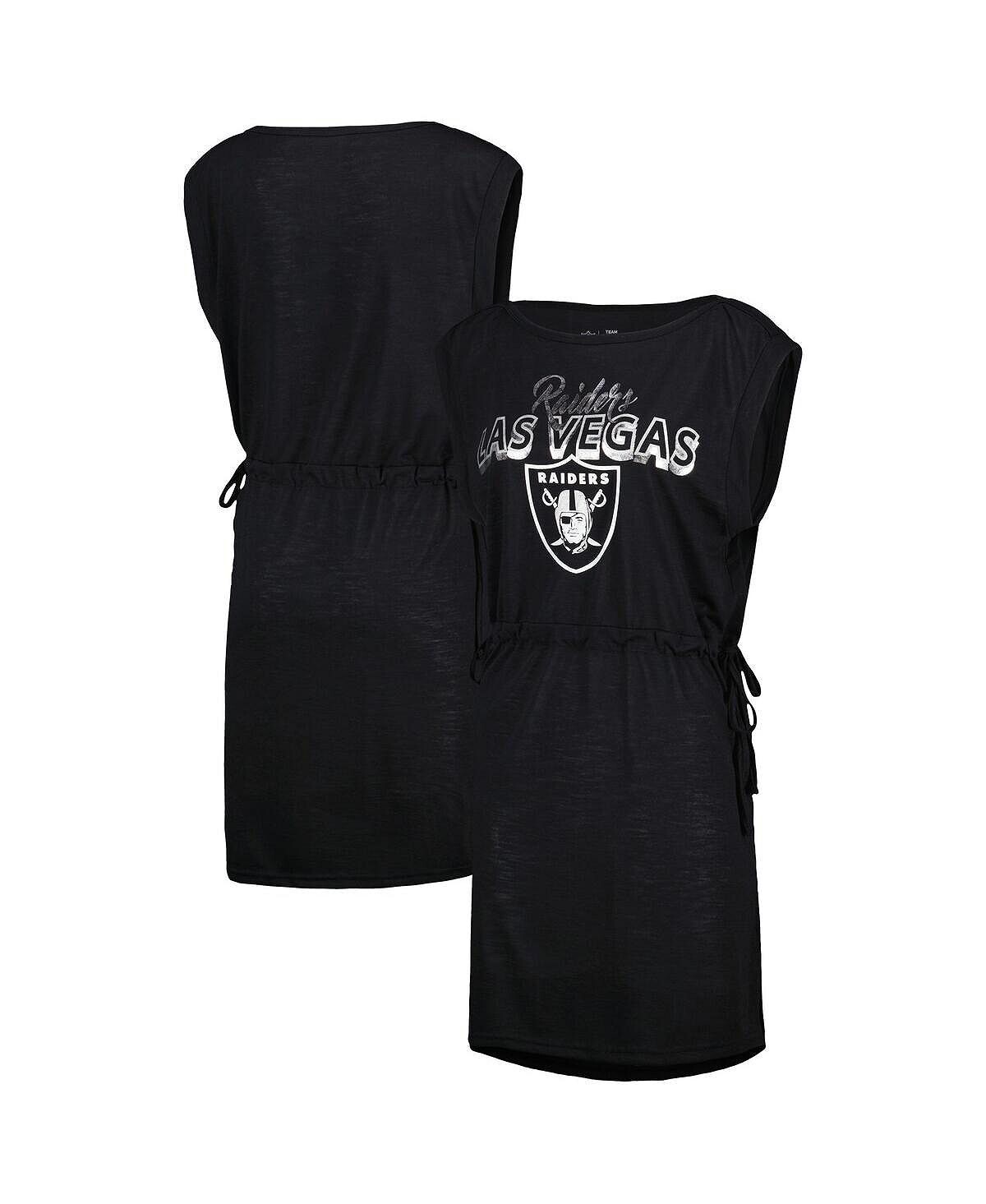 

Женские черные кроссовки Las Vegas Raiders G.O.A.T. Накидка на купальник G-III 4Her by Carl Banks, черный
