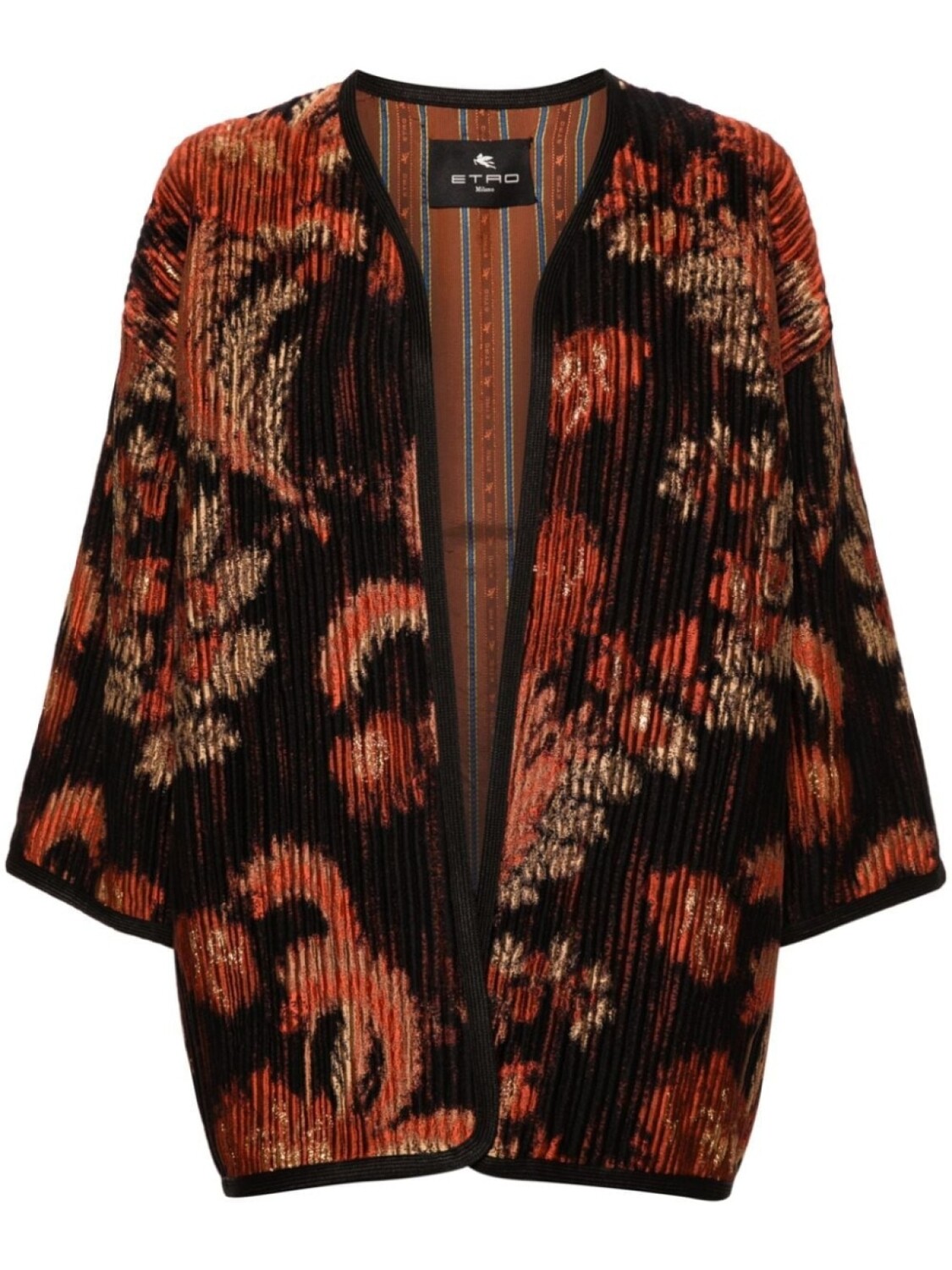 

ETRO блейзер с узорчатым жаккардом, черный