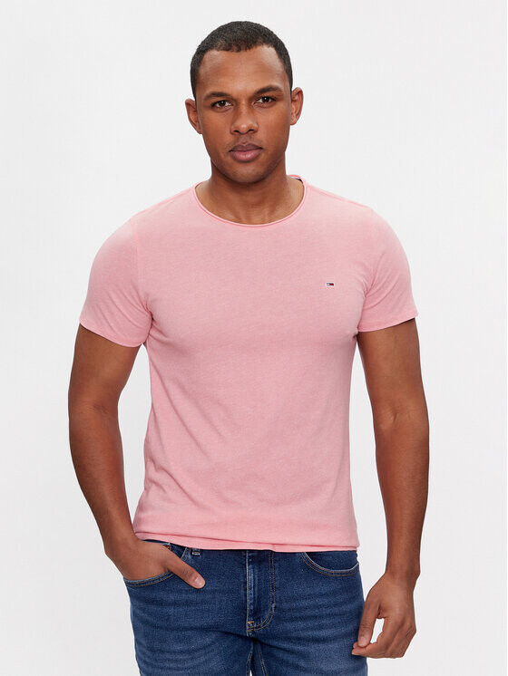 

Футболка узкого кроя Tommy Jeans, розовый