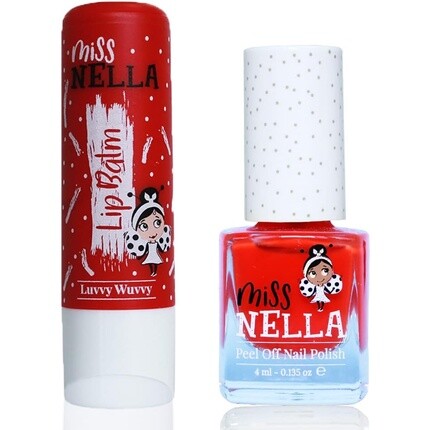 

Набор лака для ногтей Strawberry 'N' Cream и бальзама для губ Luvvy Wuvvy для детей, Miss Nella