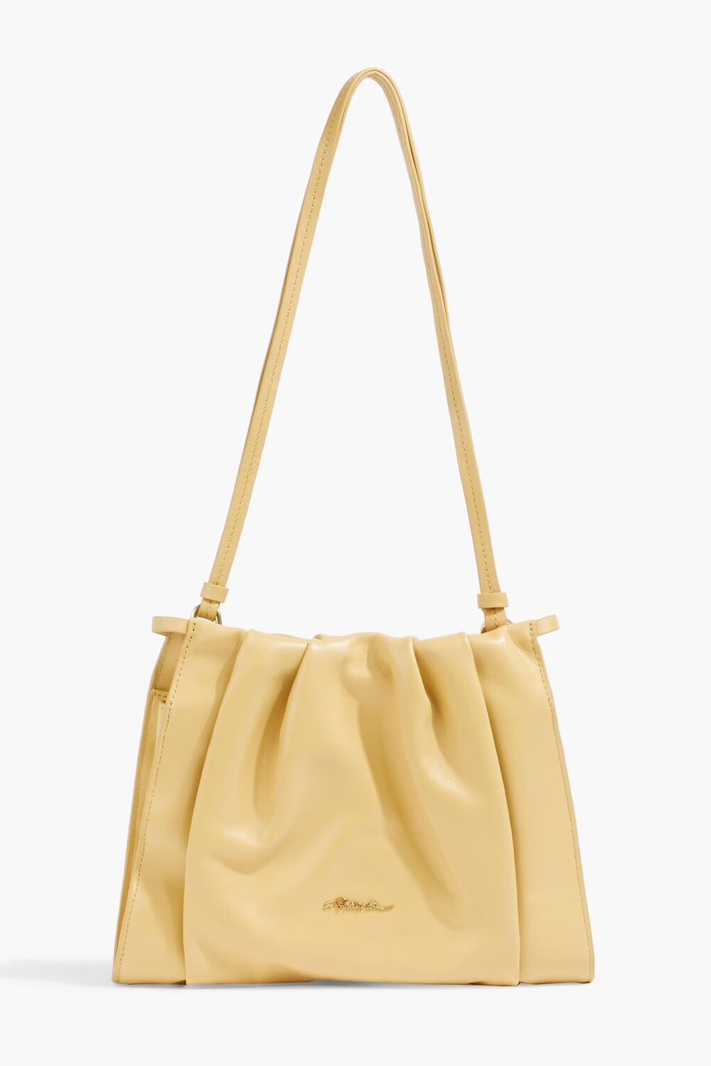 

Плиссированная кожаная сумка на плечо Blossom 3.1 Phillip Lim, пастельно-желтый