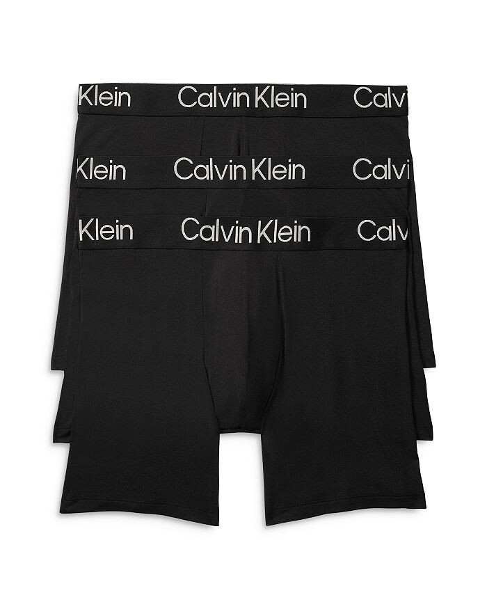 

Ультрамягкие современные трусы-боксеры Calvin Klein, 3 шт, черный