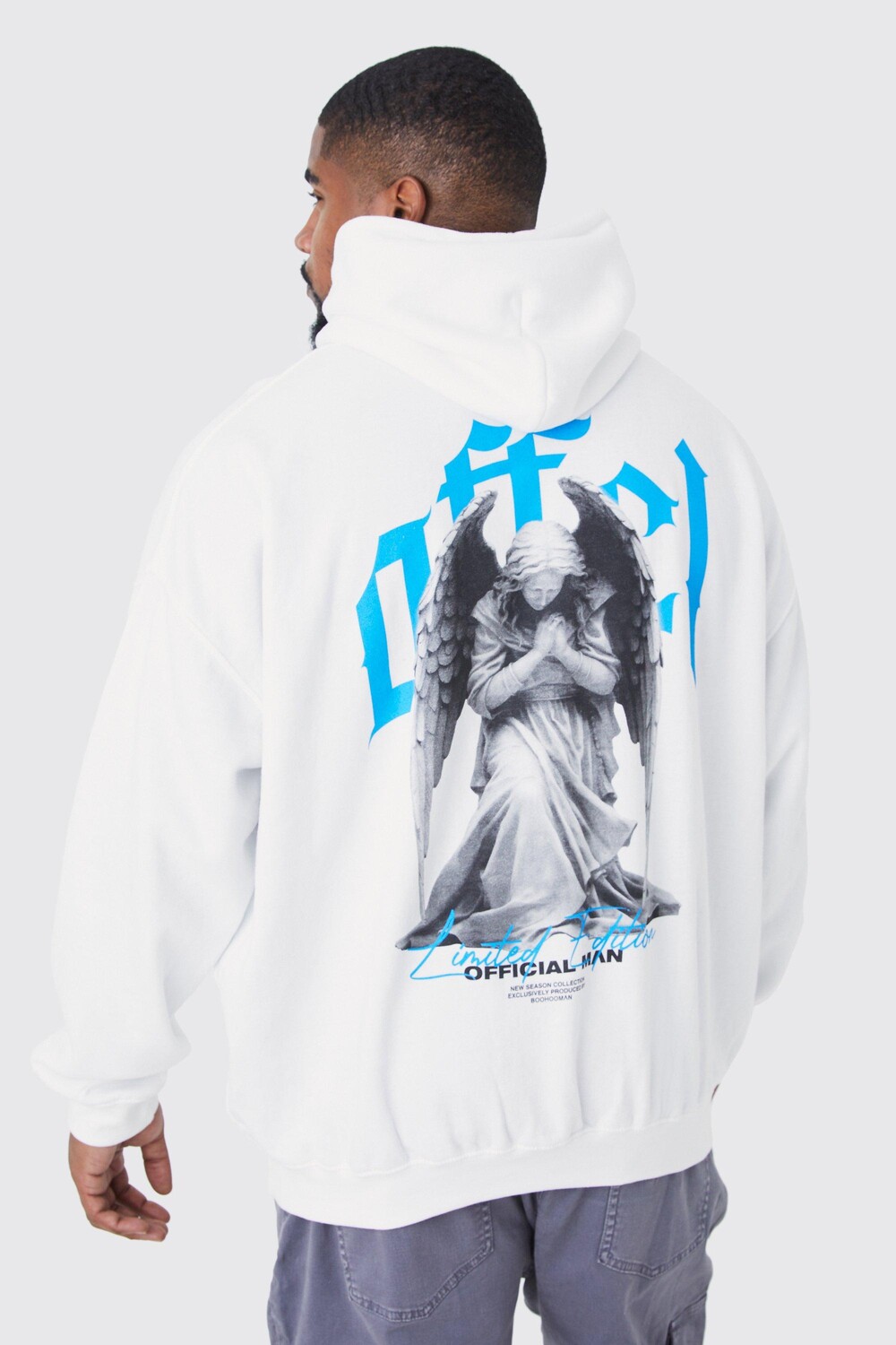 

Худи plus homme с графикой Boohoo, белый