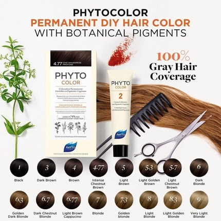 Стойкая краска для волос Phyto Phytocolor phyto phytocolor masque protecteur couleur