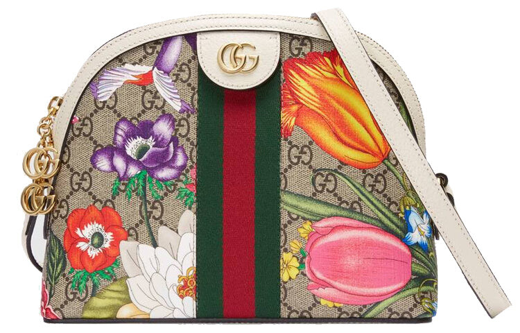 

Сумка Gucci Ophidia Dome Crossbody GG Supreme Flora, мультиколор