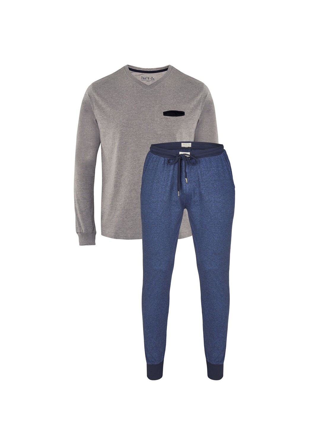 

Пижама длинная Phil & Co. Berlin, цвет Grau Navy Herren