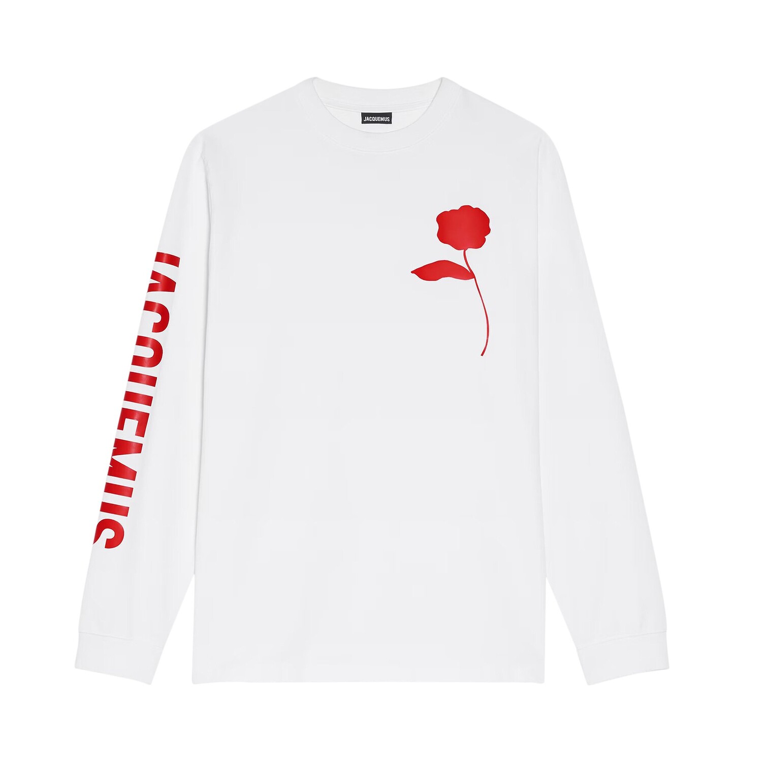 

Футболка с длинными рукавами Jacquemus Rose Stencil, цвет Белый/Красный