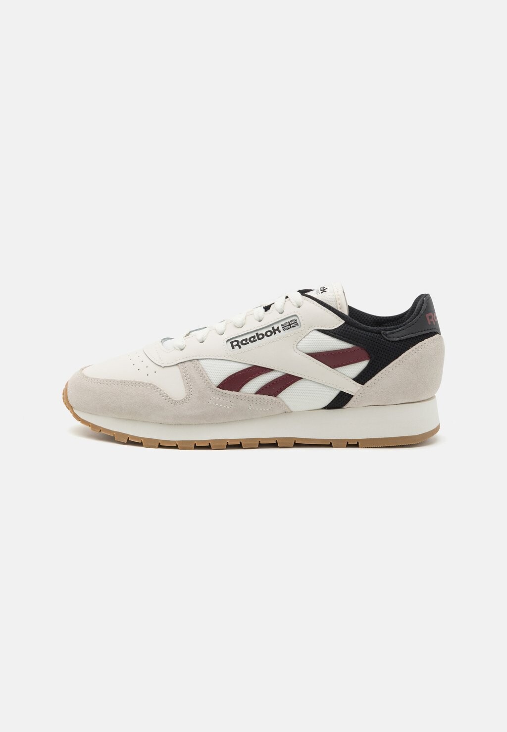 

Низкие кроссовки CLASSIC LEATHER MIX UNISEX Reebok, мел/бордовый/черный, Серый