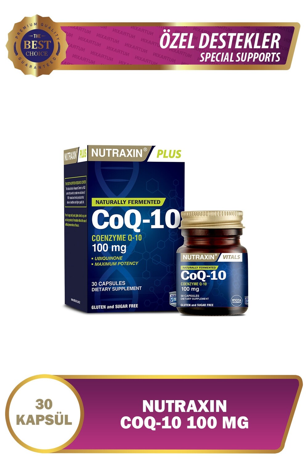 

Nutraxin Coq-10 Пищевая добавка 30 мягких капсул - Коэнзим Q10