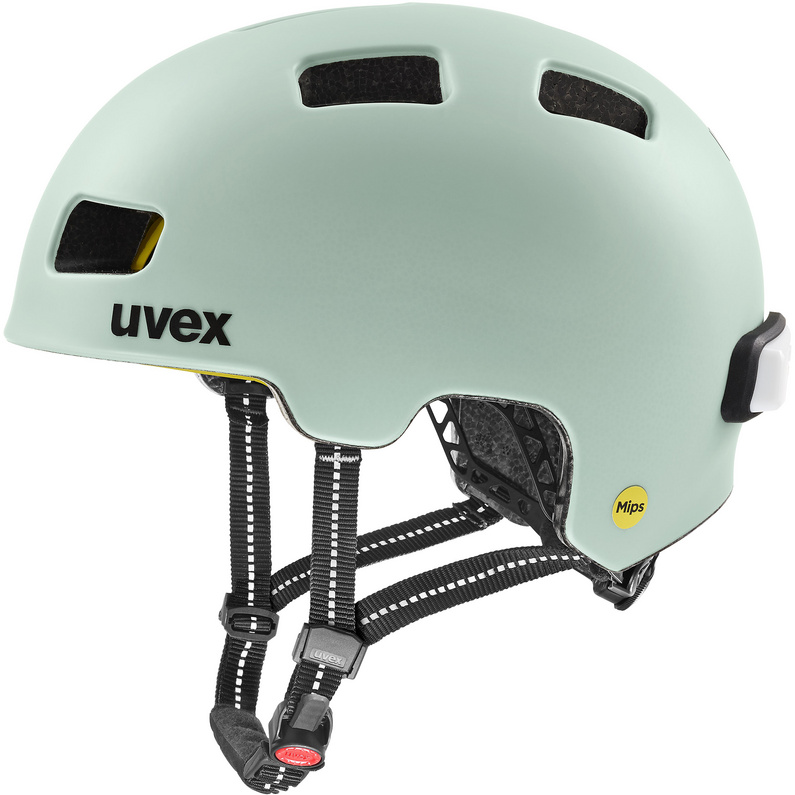 Велосипедный шлем City 4 Mips Uvex, зеленый фара с задним фонарем ventura