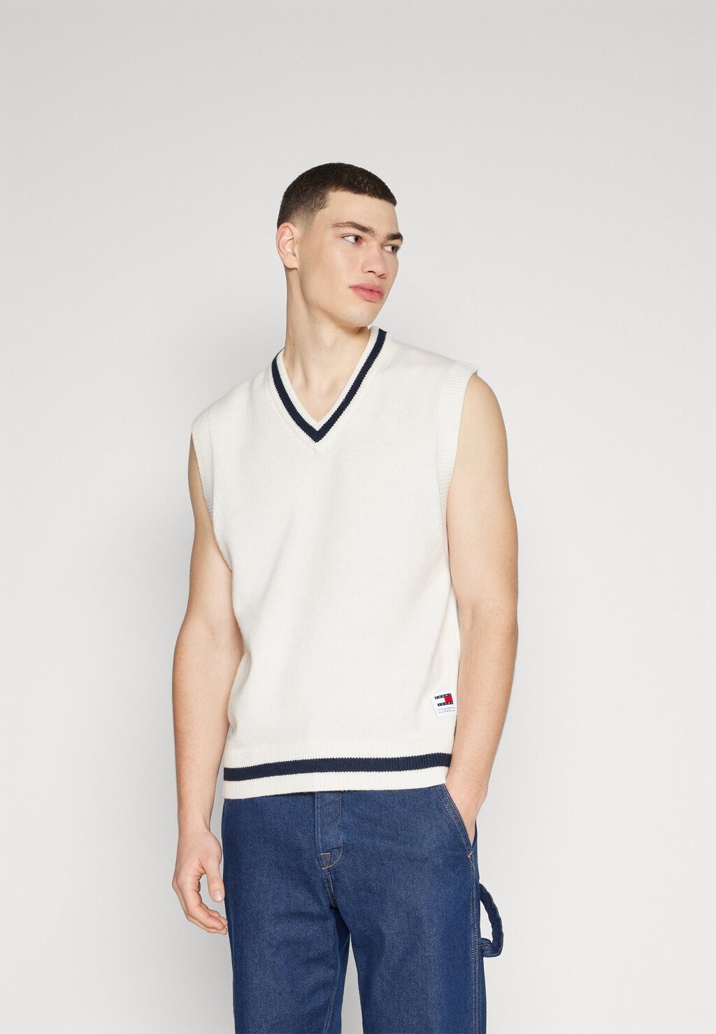 

Свитер Contrast Tipping Vest Tommy Jeans, цвет ancient white