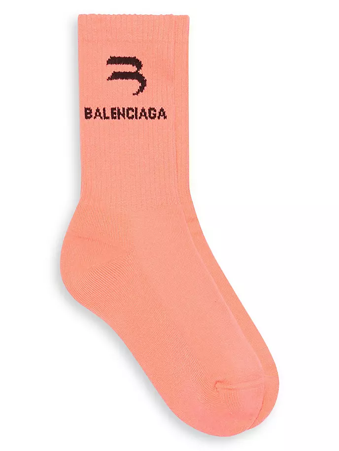 

Теннисные носки Sporty B Balenciaga, цвет rose black