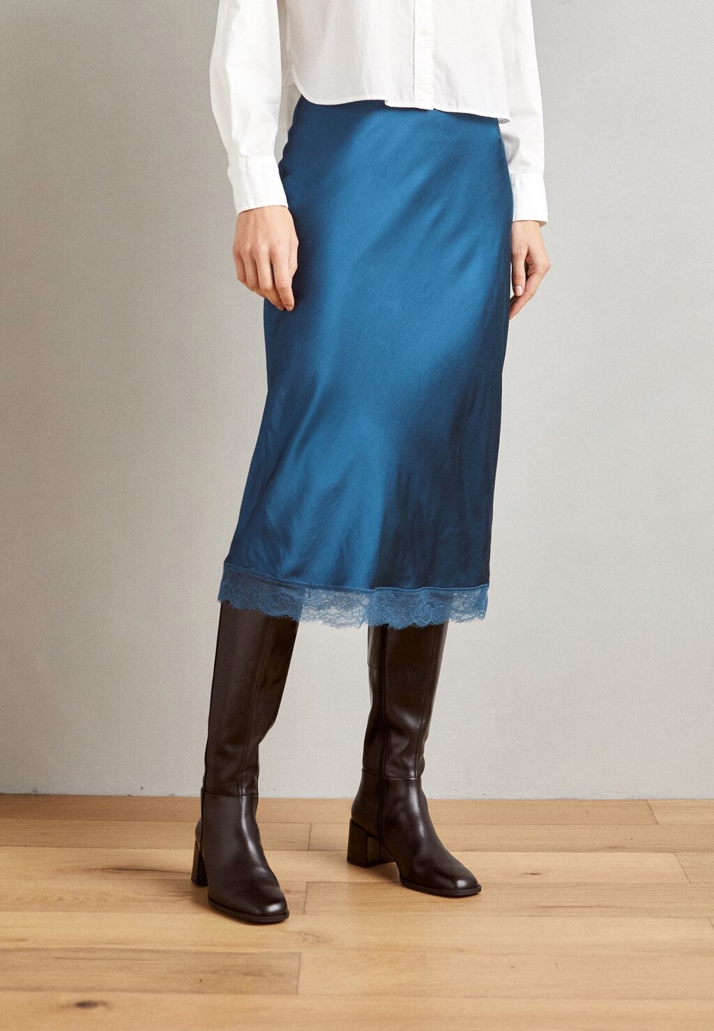 

Топ Scotch & Soda ЮБКА МИДИ HIGH RISE, темно-бирюзовый