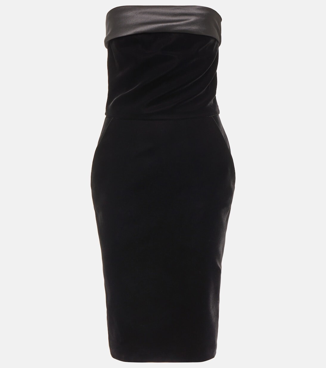 

Мини-платье без бретелек Saint Laurent, черный