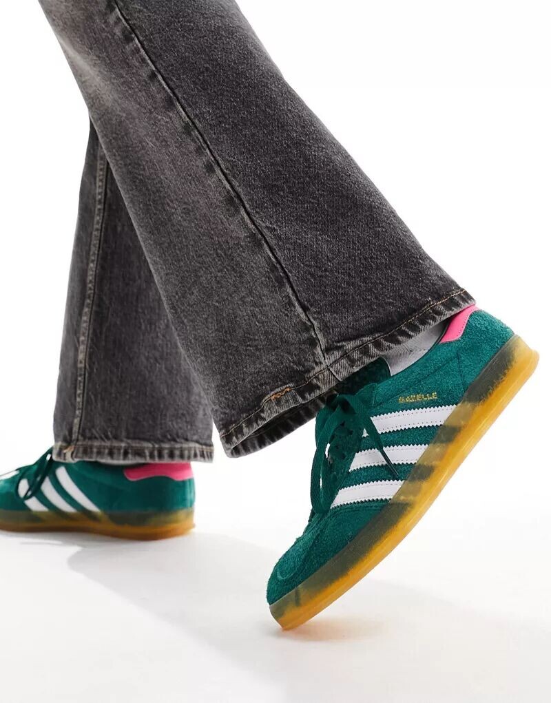 

Зеленые и розовые кроссовки adidas Originals Gazelle Indoor