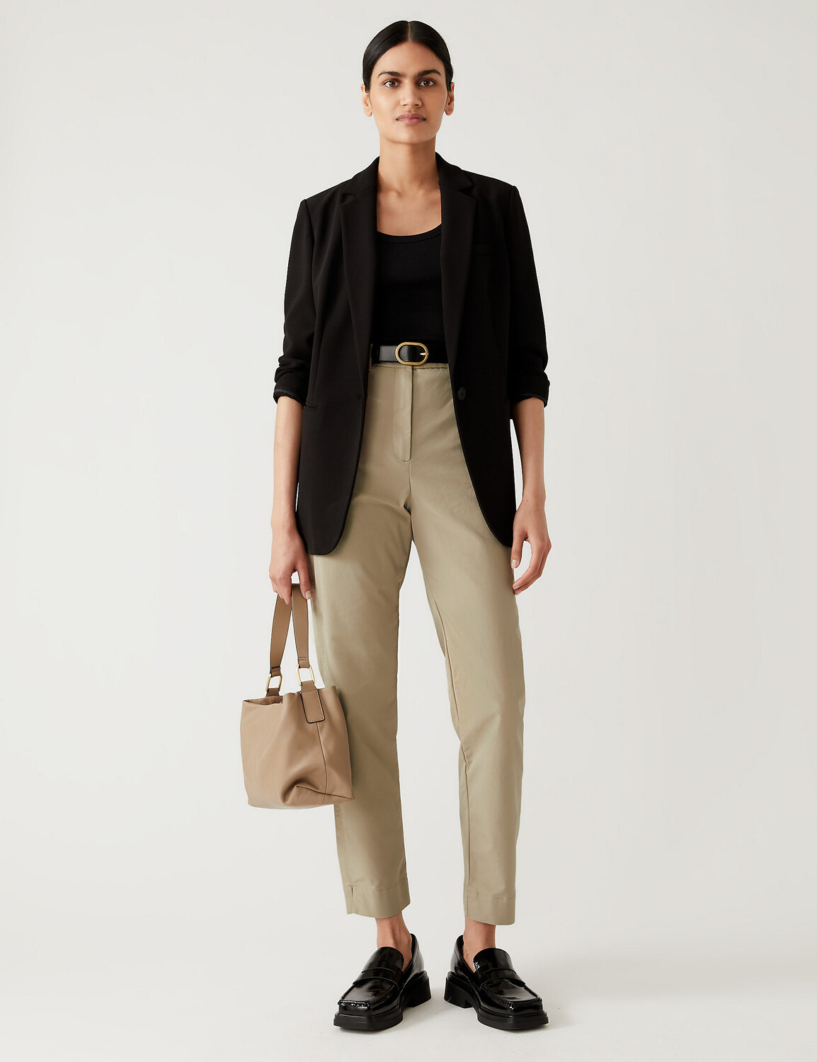 

Зауженные брюки чинос из хлопка Marks & Spencer