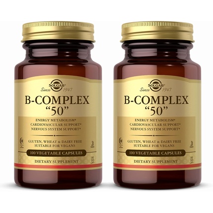 B-комплекс, 50 растительных капсул, Solgar комплекс витаминов в 50 solgar 250 капсул