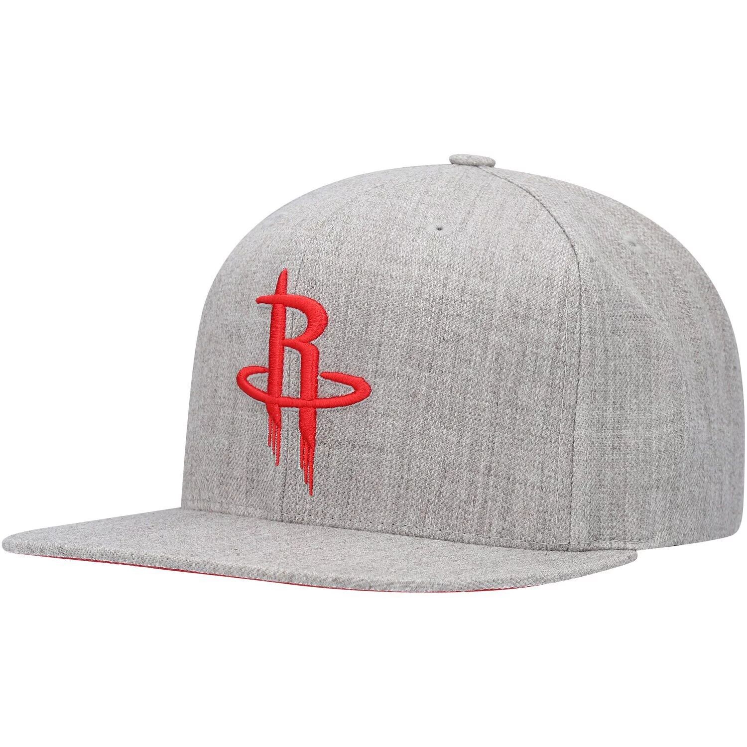 

Мужская кепка с логотипом команды Mitchell & Ness Heathered Houston Rockets Team Snapback