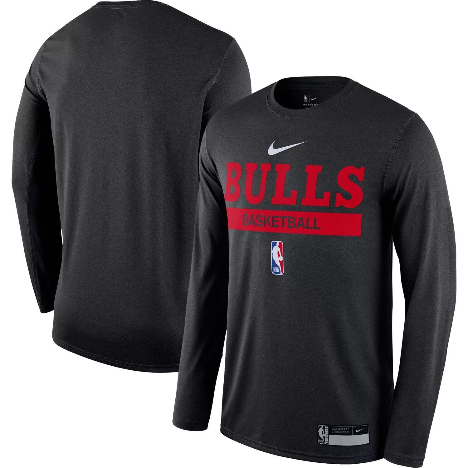 

Мужская черная футболка с длинным рукавом Chicago Bulls 2022/23 Legend On-Court Practice Performance Nike