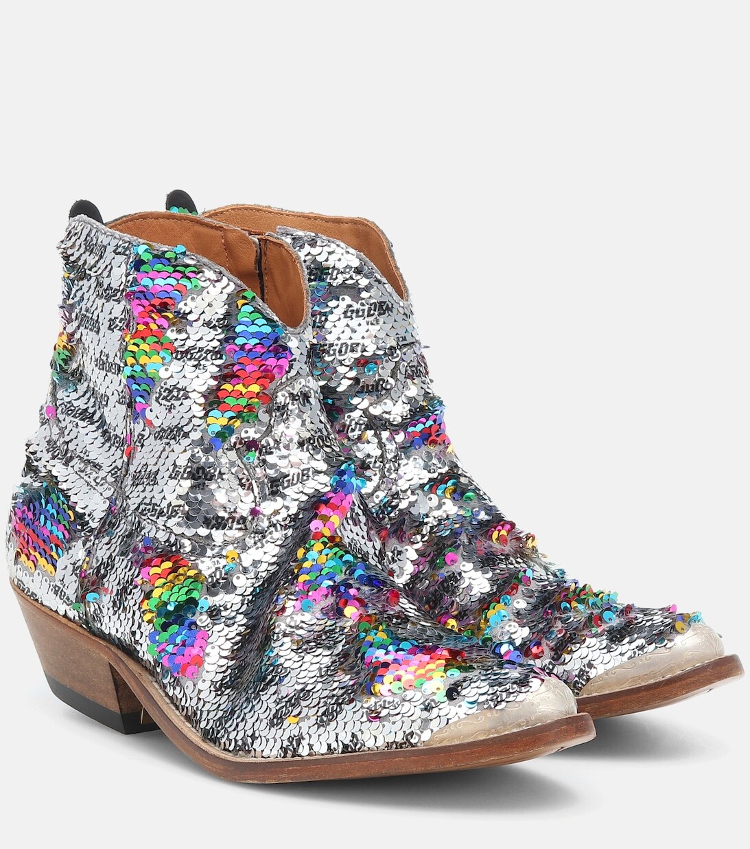 

Ковбойские сапоги с пайетками Golden Goose, разноцветный