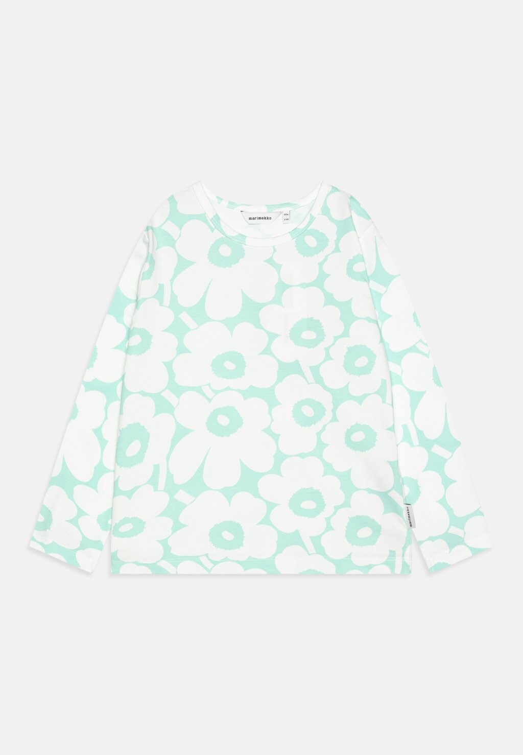 Футболка с длинным рукавом Ouli Mini Unikko Ii Marimekko, цвет off-white/light green футболка с принтом soida ruutu unikko ii marimekko цвет red off white light green