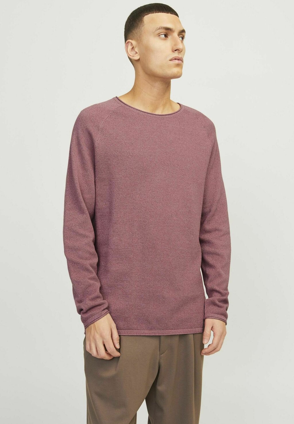 

Джемпер вязаный JJEHILL CREW NECK Jack & Jones, цвет mesa rose